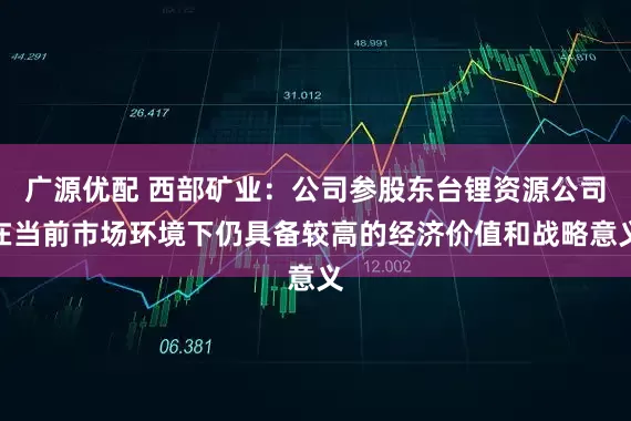广源优配 西部矿业：公司参股东台锂资源公司在当前市场环境下仍具备较高的经济价值和战略意义