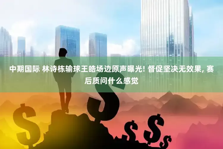 中期国际 林诗栋输球王皓场边原声曝光! 督促坚决无效果, 赛后质问什么感觉